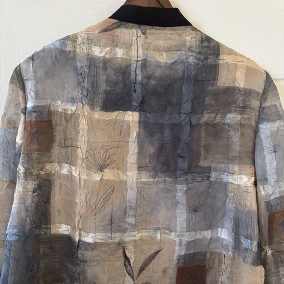 Vintage R&M Richards Women Blouse Cardigan Duo Necklace 18WP Floral Quiet Luxury - Picture 13 of 13